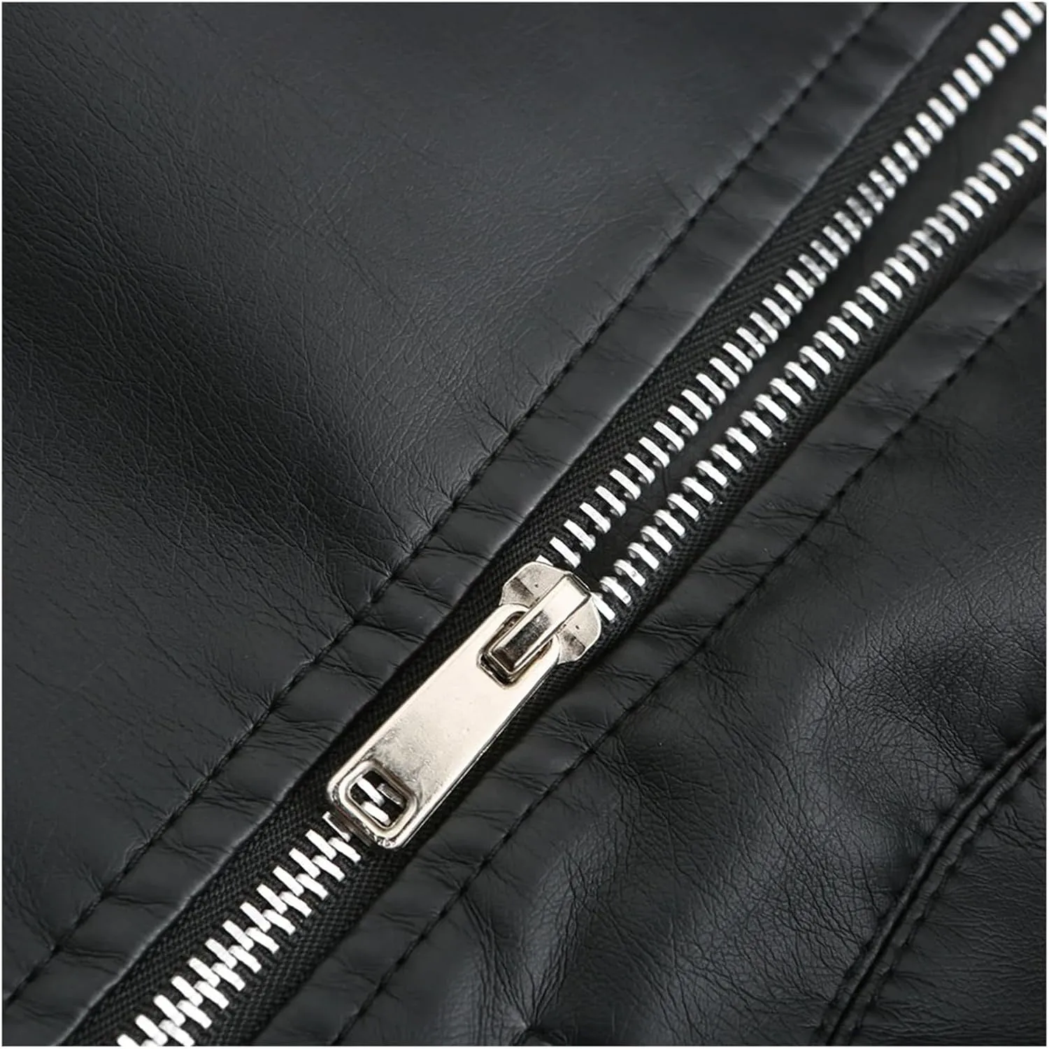Spring Autumn Women Long Sleeves Faux Leather Jacket Black Red Moto Biker Zipper Jacket Coat