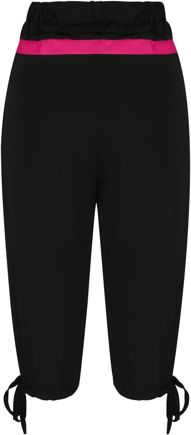 TANGNADE Women's Capri Joggers Athletic Casual Soft Sweatpants with Pockets Elastic Waist Drawstring Travel Bottoms Summer