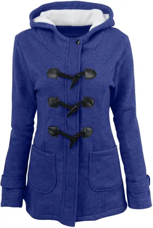TARIENDY Padded Lined Coats for Women Travel Casual Winter Hoodies Horn Button Long Sleeve Jackets 2025 Cozy Outerwear