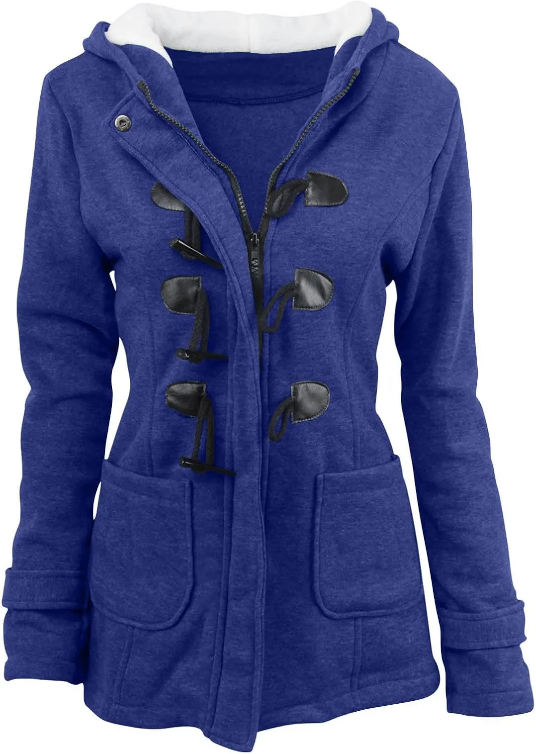 TARIENDY Padded Lined Coats for Women Travel Casual Winter Hoodies Horn Button Long Sleeve Jackets 2025 Cozy Outerwear
