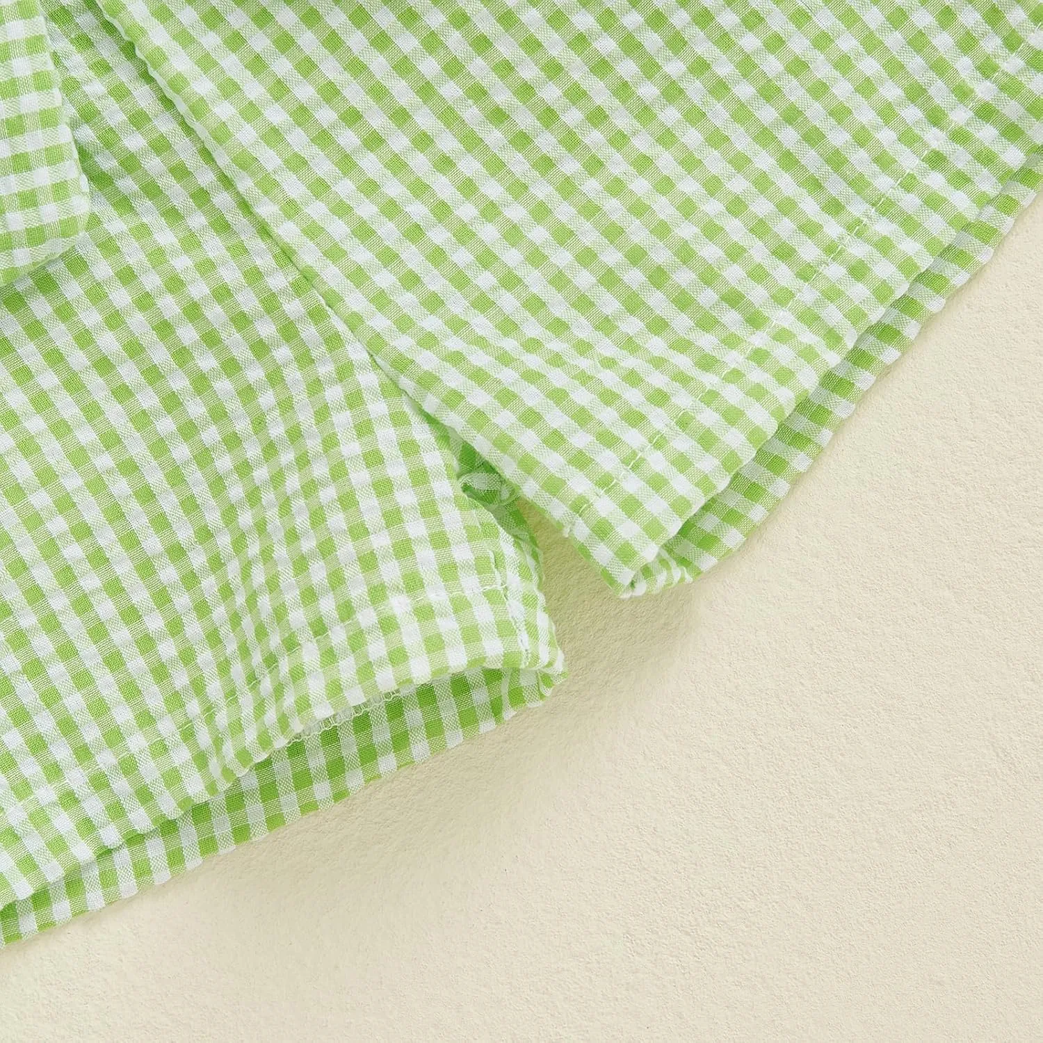 Toddler Baby Girls Gingham Seersucker Shorts Elastic Waist Striped Plaid Shorts Summer Casual Short Pants Bottoms