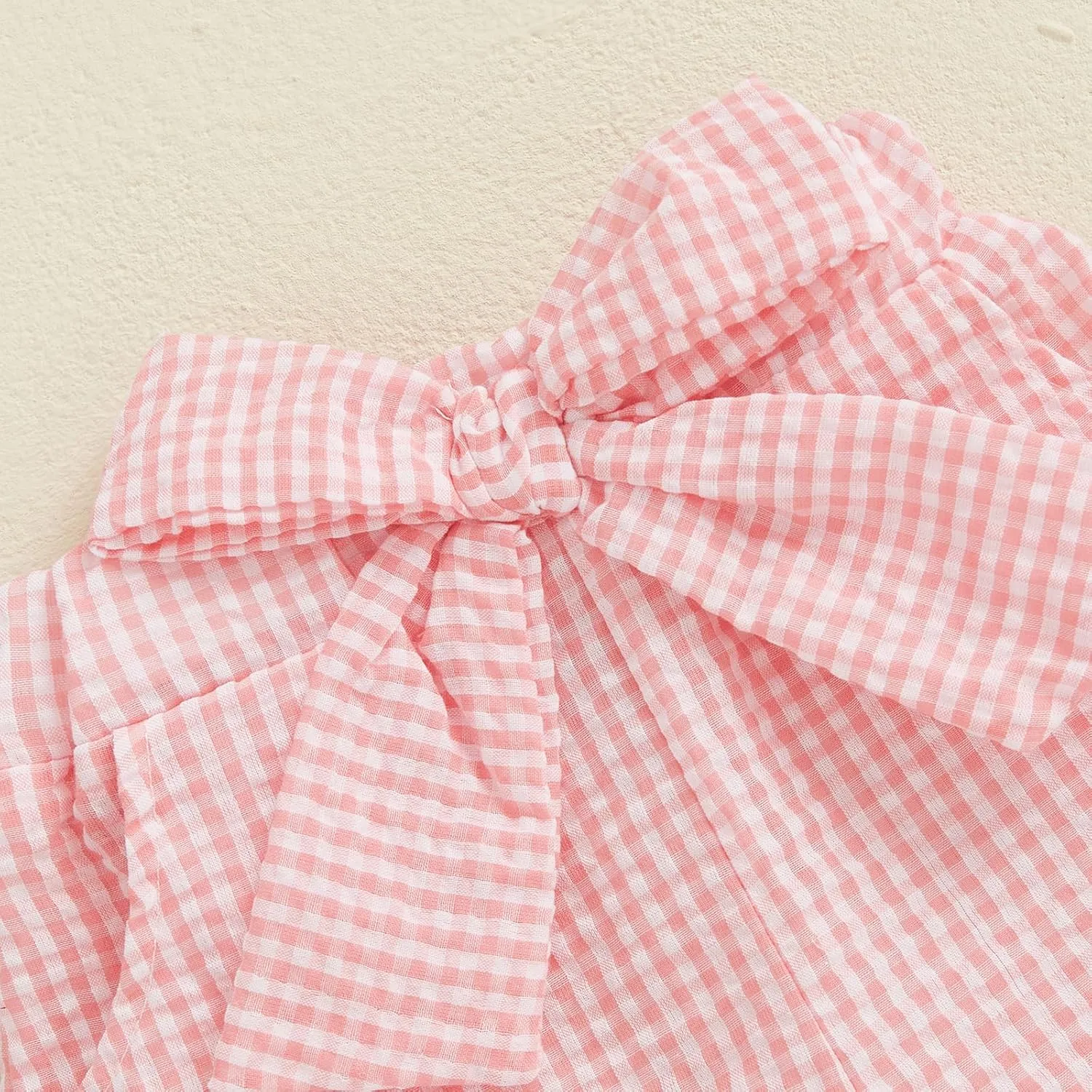 Toddler Baby Girls Gingham Seersucker Shorts Elastic Waist Striped Plaid Shorts Summer Casual Short Pants Bottoms