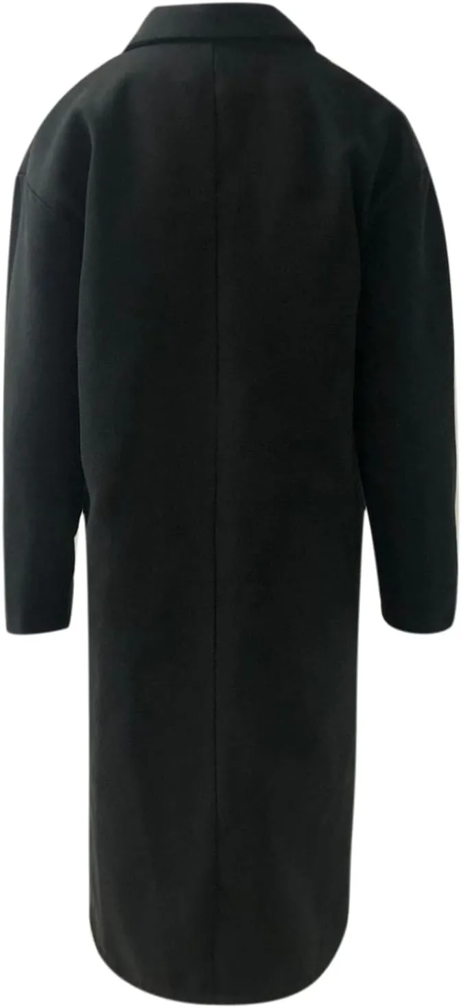 Trench Coats for Women Winter Wool Blend Camel Mid-Long Coat Double-Breasted Notch Lapel Collared Jackets Outwear