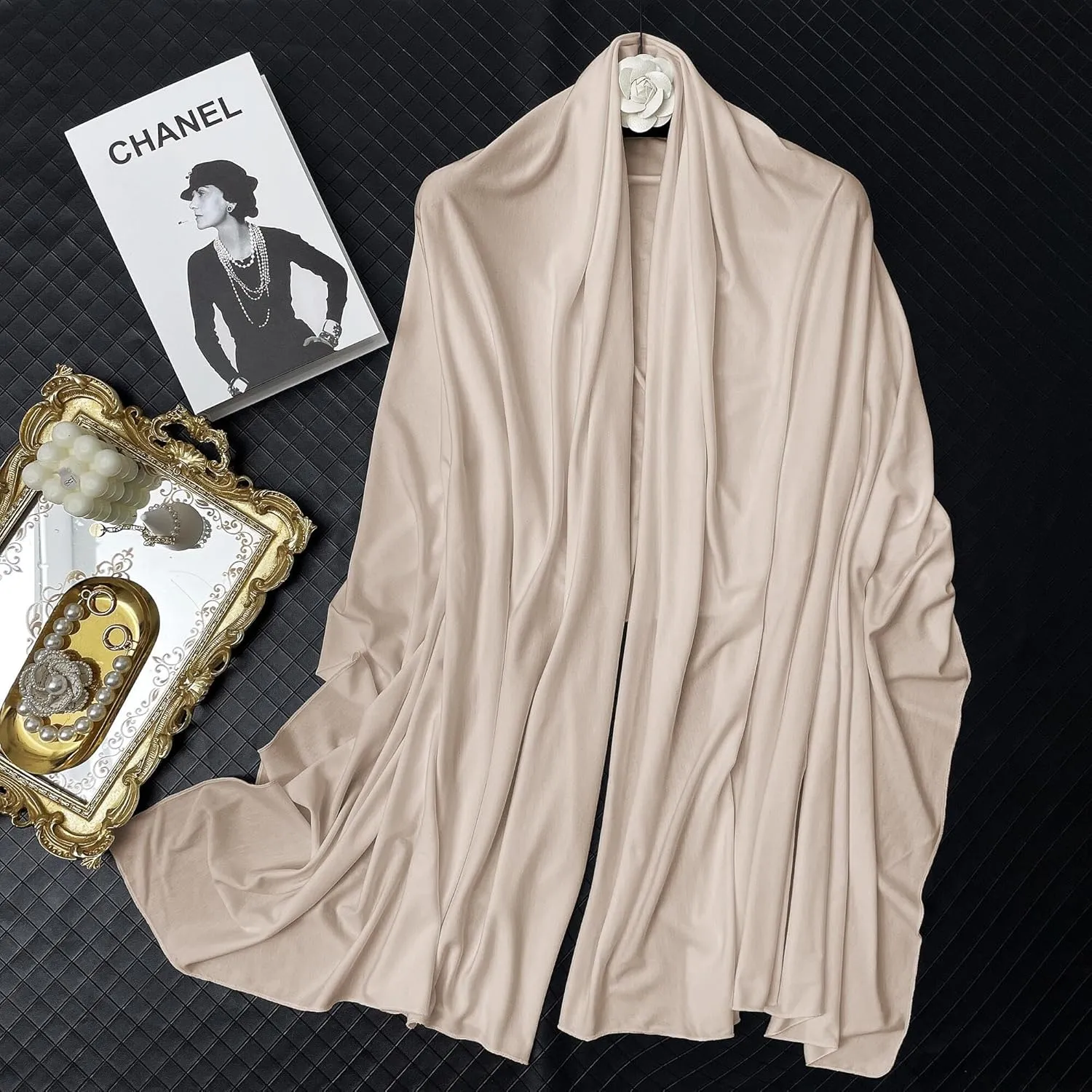VENVSBEE Shawl Wraps for Women - Soft Silky Lightweight Travel Scarf and Airplane Essentials Accessory