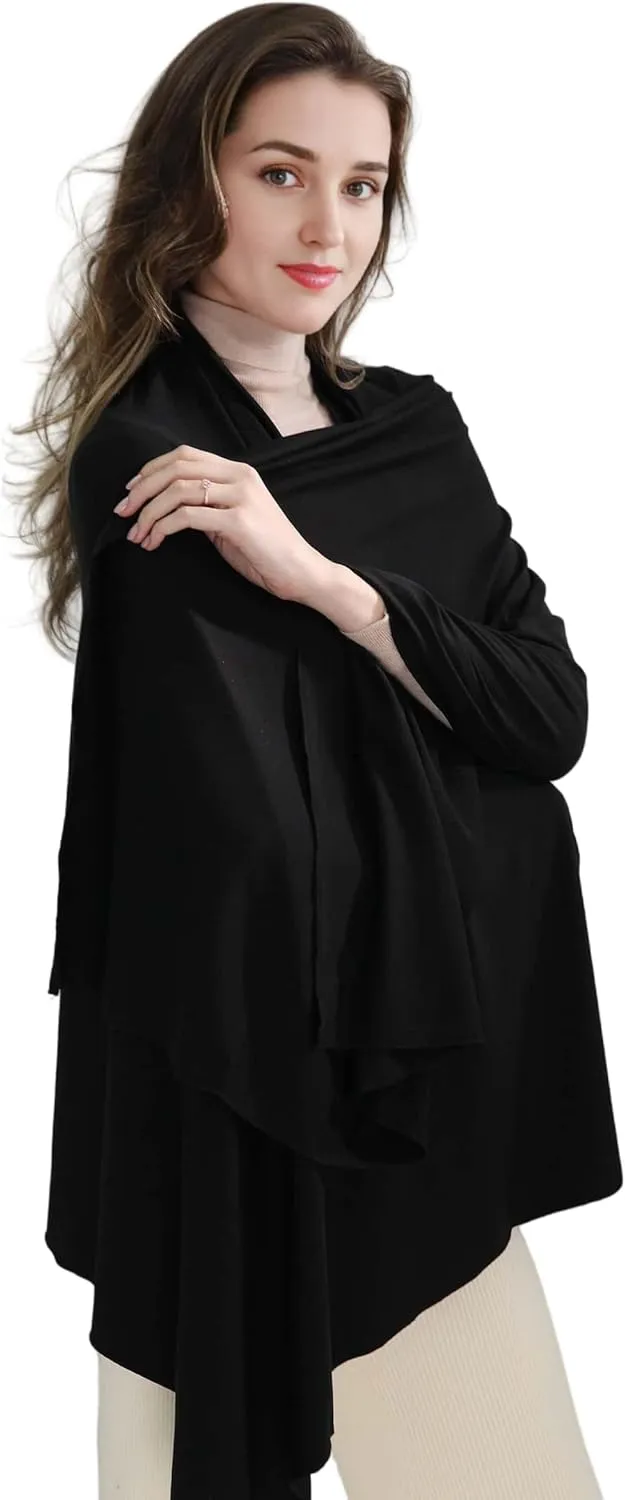 VENVSBEE Shawl Wraps for Women - Soft Silky Lightweight Travel Scarf and Airplane Essentials Accessory