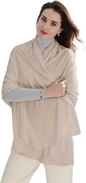 VENVSBEE Shawl Wraps for Women - Soft Silky Lightweight Travel Scarf and Airplane Essentials Accessory