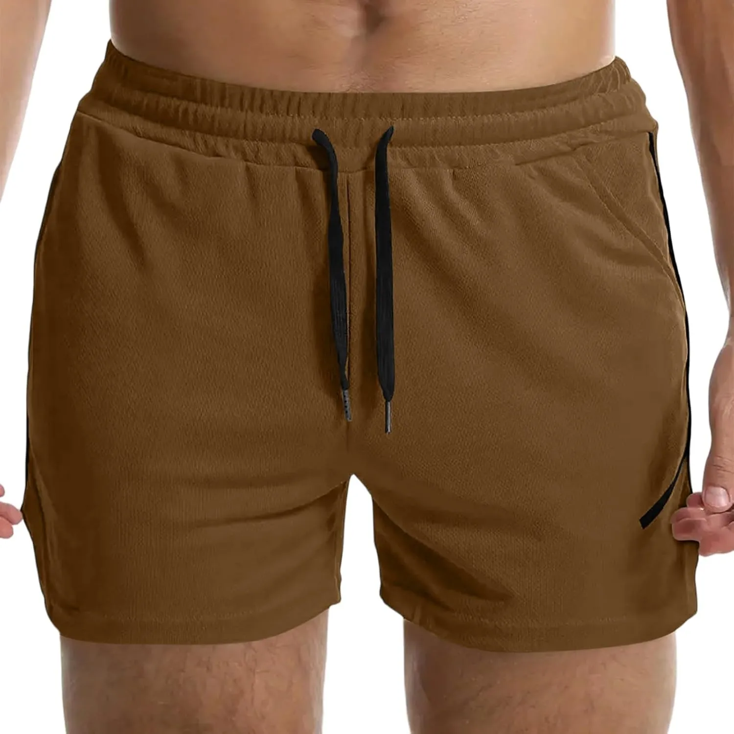 WENKOMG1 Mens Quick Dry Shorts Active Athletic Lightweight Breathable 3 Inch Running Jogging Workout Gym Shorts