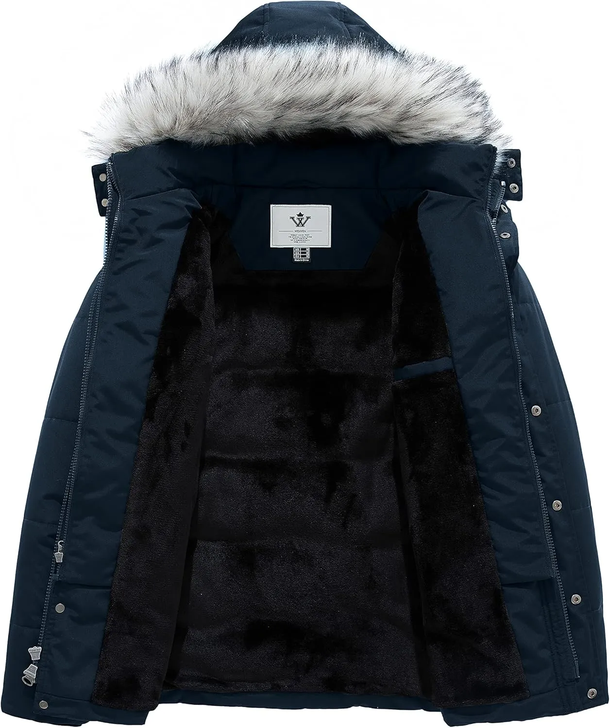 WenVen Men's Winter Puffer Coat Thicken Winter Warm Padded Jacket with Hood