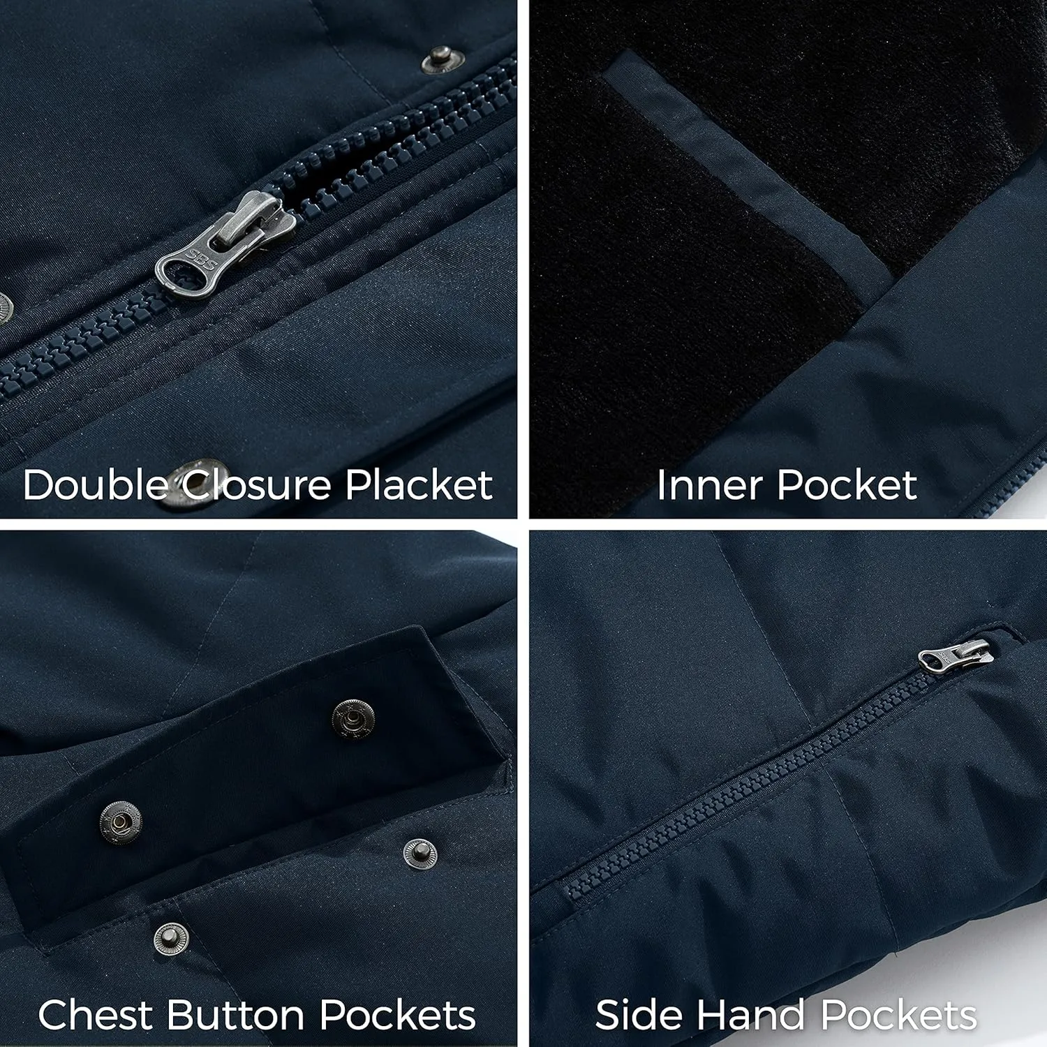 WenVen Men's Winter Puffer Coat Thicken Winter Warm Padded Jacket with Hood