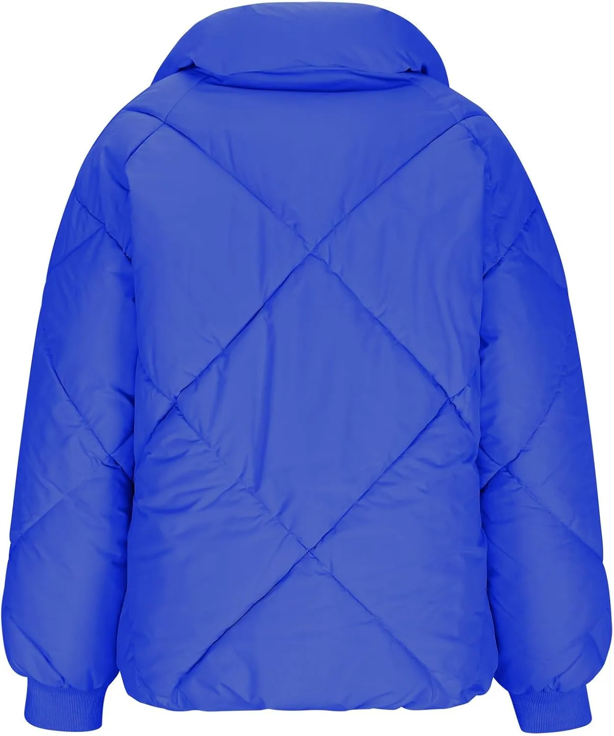 Winter Coats for Women Long Sleeve Zip Up Quilted Jackets Loose Fit Puffer Jacket Warm Outwear with Pockets