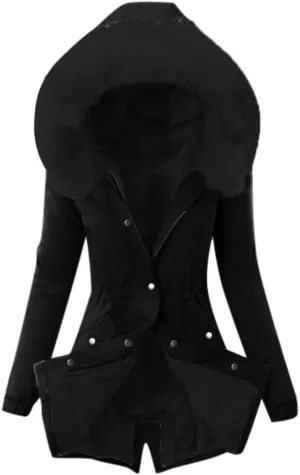 Winter Coats for Women Warm Lamb Wool Coat Mid Length Sherpa Thick Jackets with Hood Parka Jacket