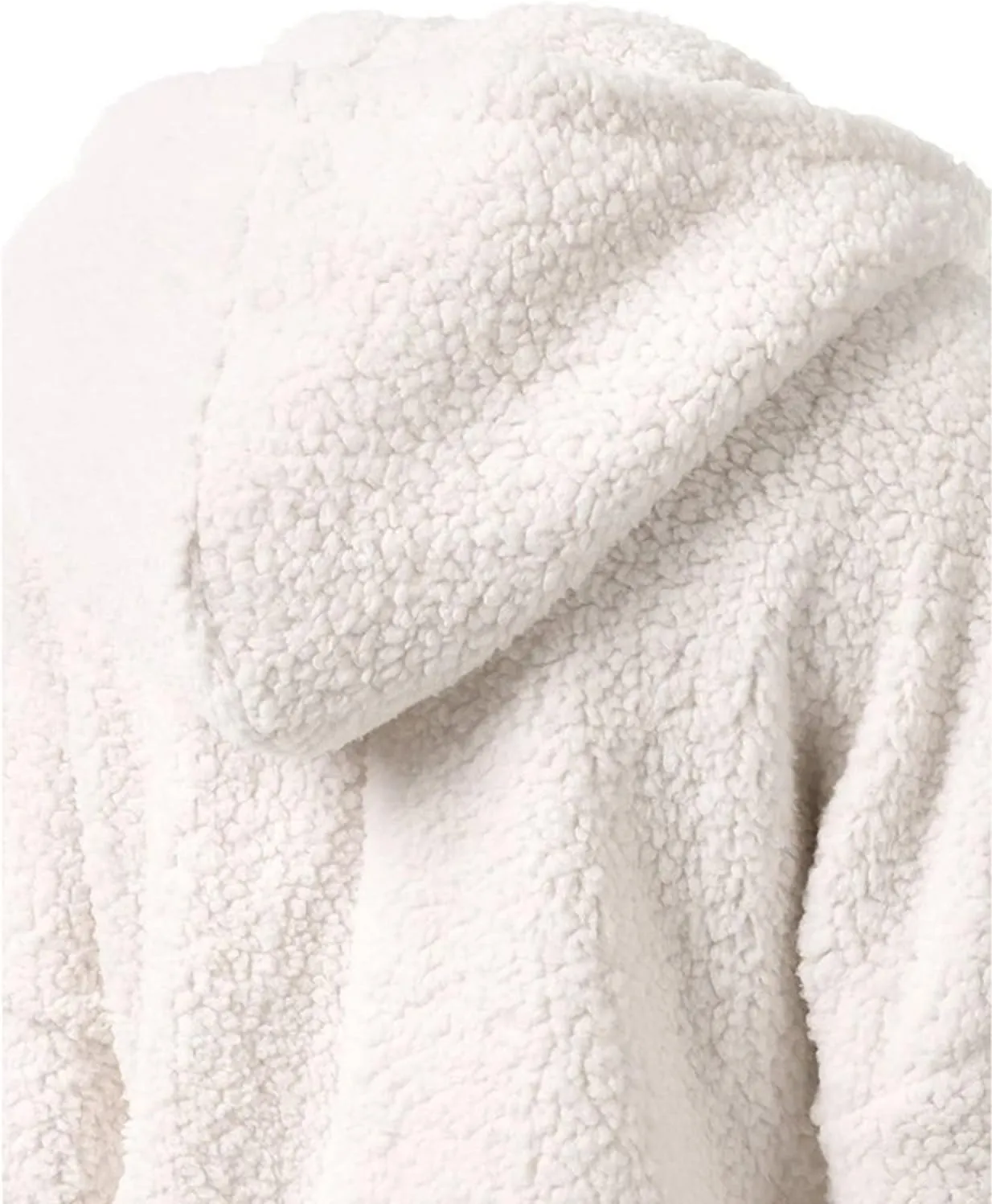 Winter Coats for Women Zip Up Hoodies Fuzzy Fleece Coats Comfy Warm Plus Size Teddy Jackets with Pockets