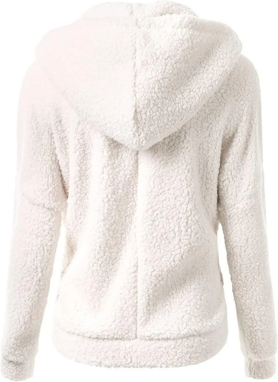 Winter Coats for Women Zip Up Hoodies Fuzzy Fleece Coats Comfy Warm Plus Size Teddy Jackets with Pockets