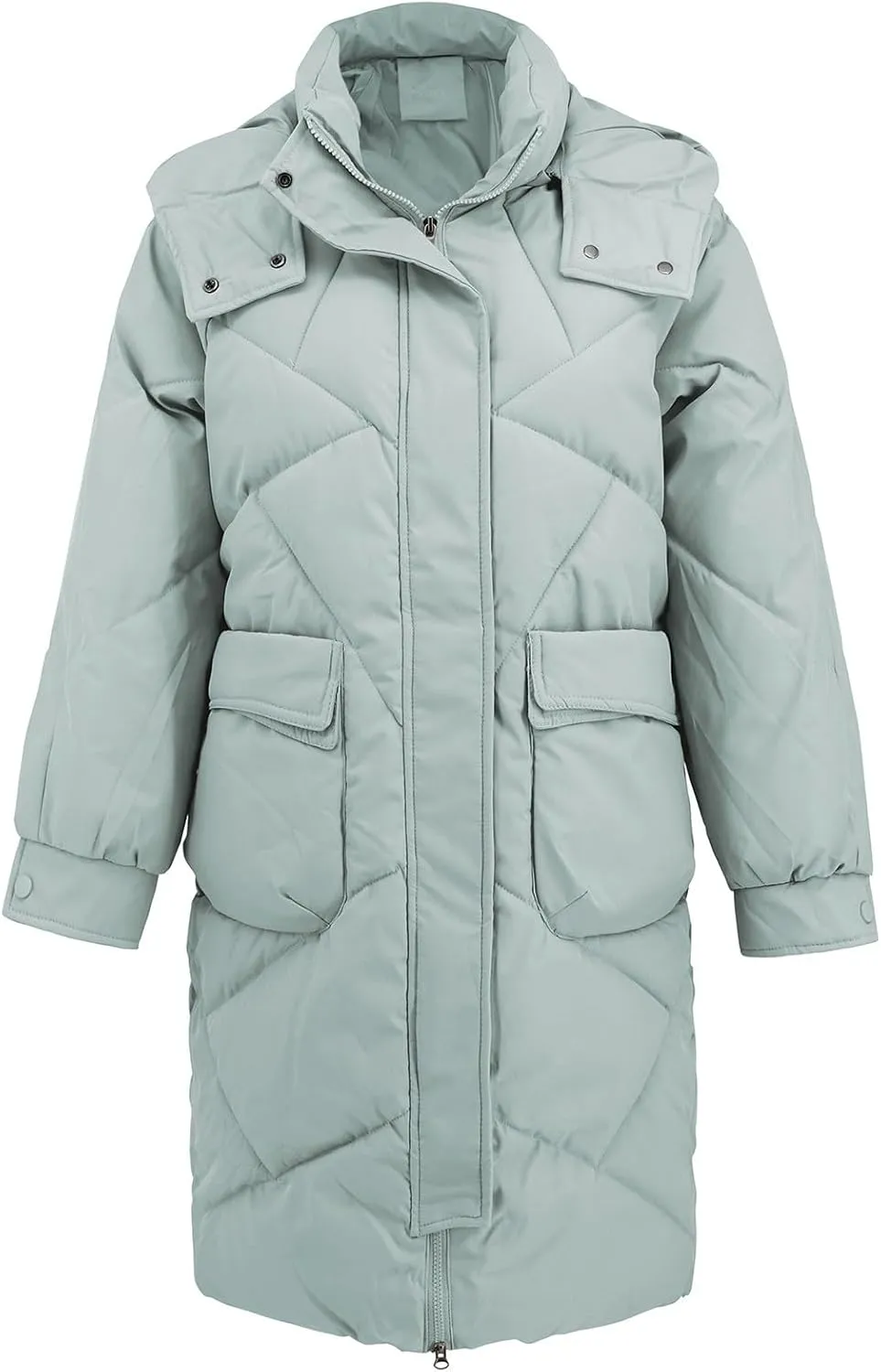 Winter Down Jacket Coat for Women Winter Long Puffer Hooded Zip Up Thickened Down Jackets Trendy Clothes Outerwear