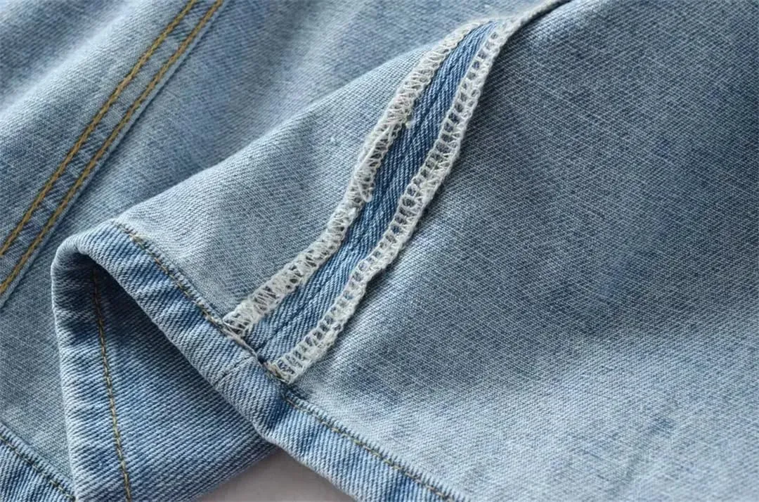 Women High Waist Denim Skirts A-Line Full Stretch Split Loose Fit Femme Elegant Denim Bottoms