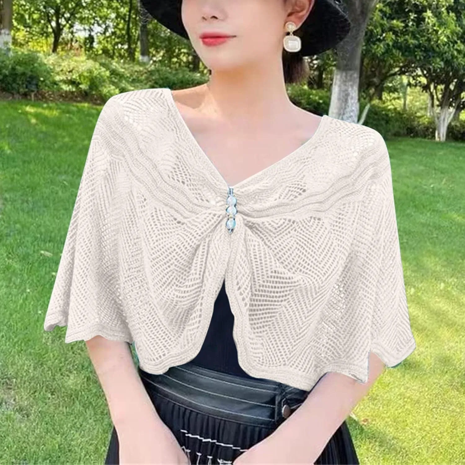 Women Knitted Shawl Wrap Blanket Poncho Cape Oversized Elegant Cardigan Sweater Scarf Open Front Coat Holiday Gifts