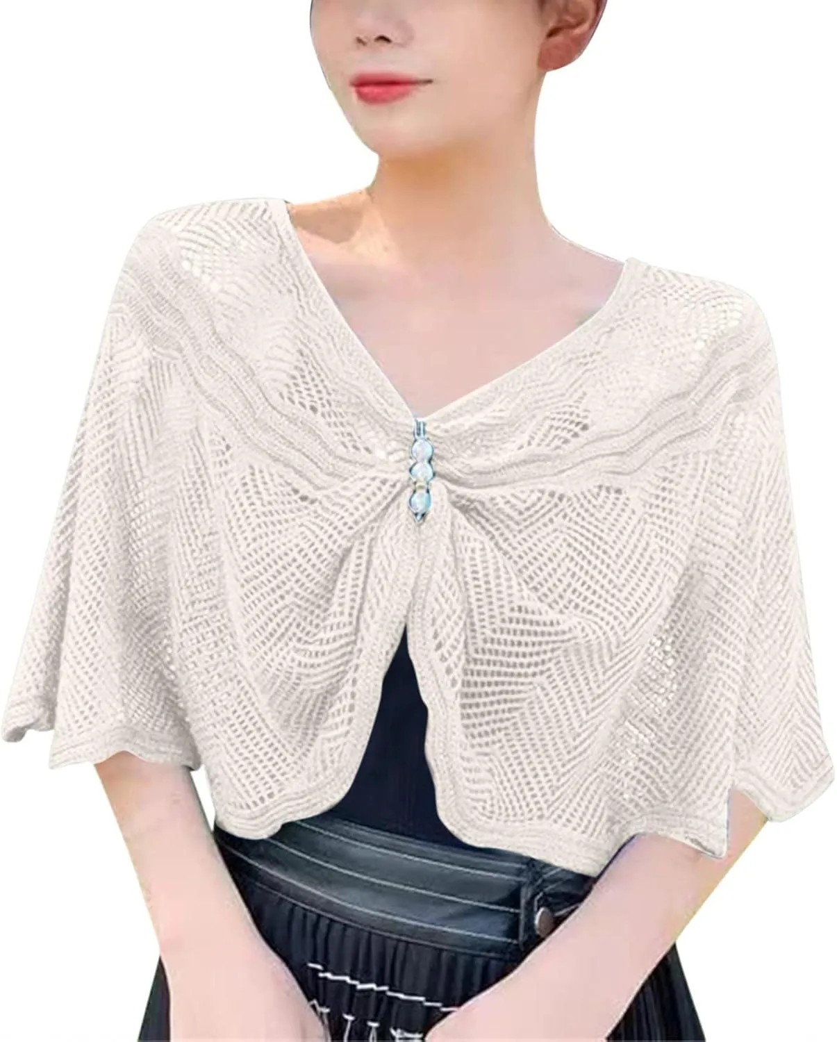 Women Knitted Shawl Wrap Blanket Poncho Cape Oversized Elegant Cardigan Sweater Scarf Open Front Coat Holiday Gifts