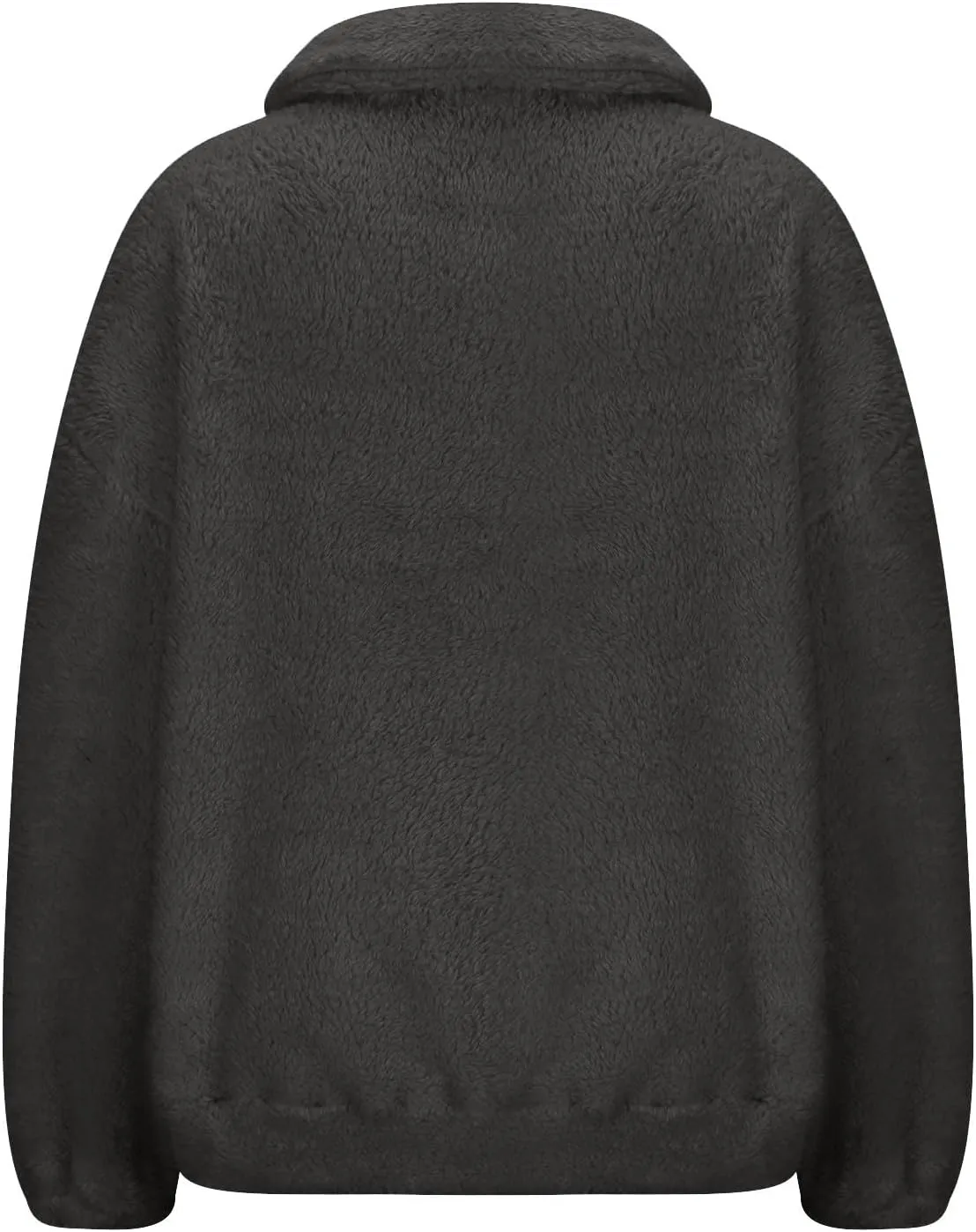 Women Quarter Zip Sherpa Pullover Fleece Fuzzy Cropped Oversized Sweatshirts Long Sleeve Casual Fall Warm Winter Coat