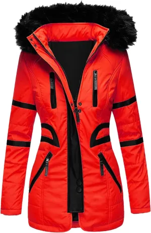 Women Winter Coats Mid-Lenght Down Puffer Coats Slim Hooded Long Sleeve Cardigans Coats Plus Size Thicken Jackets