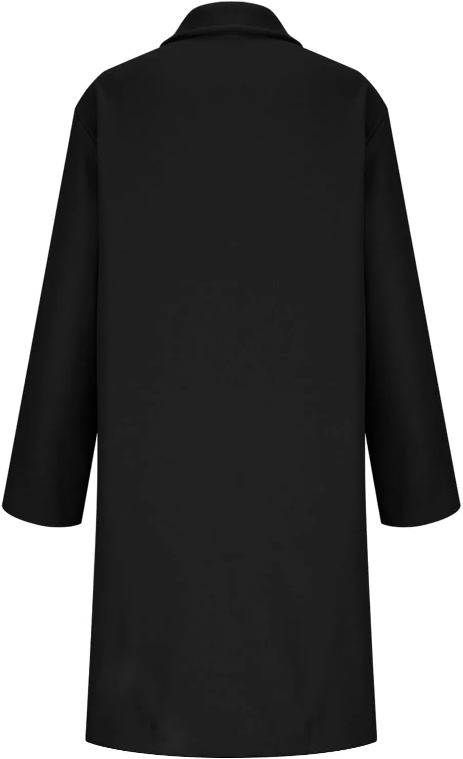 Women Winter Wool Blend Camel Maxi-Long Coat Notch Double-Breasted Lapel Jacket Outwear Business Casual Trench Coats
