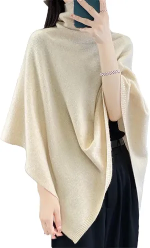 Women Wool Shawl Oversized Sweaters Knitted Pullover Wraps Soft Open Front Poncho Sweater
