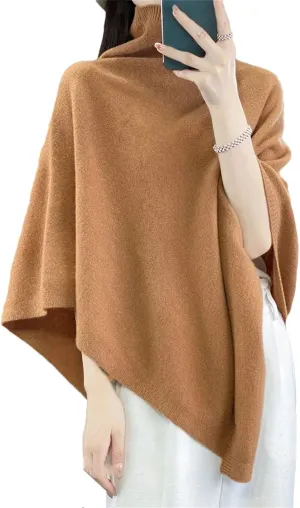 Women Wool Shawl Oversized Sweaters Knitted Pullover Wraps Soft Open Front Poncho Sweater