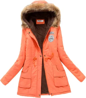 Womens 2024 Fashion Solid Zipper Coat Long Sleeve Hooded Overcoat Casual Warm Soft Fleece Coat Daily Winter Clothes