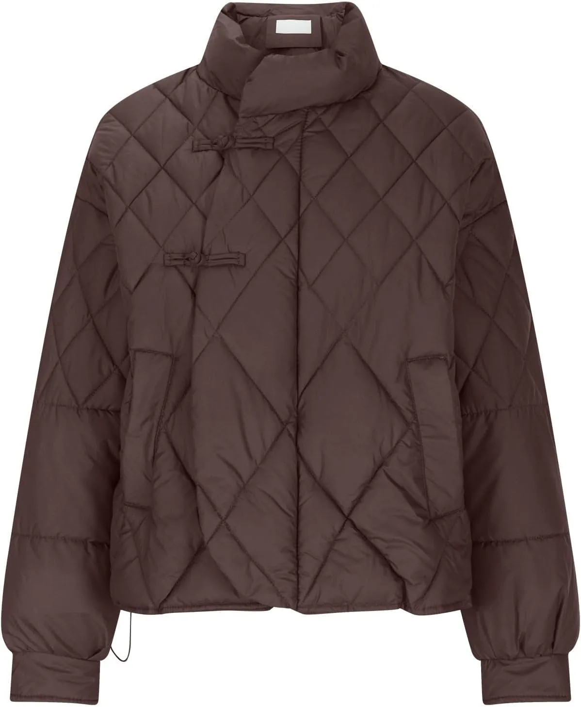 Women's Casual Padded Jacket Standing Collar Wadded Jackets Quilted Puffer Down Coat Warm Winter Coats