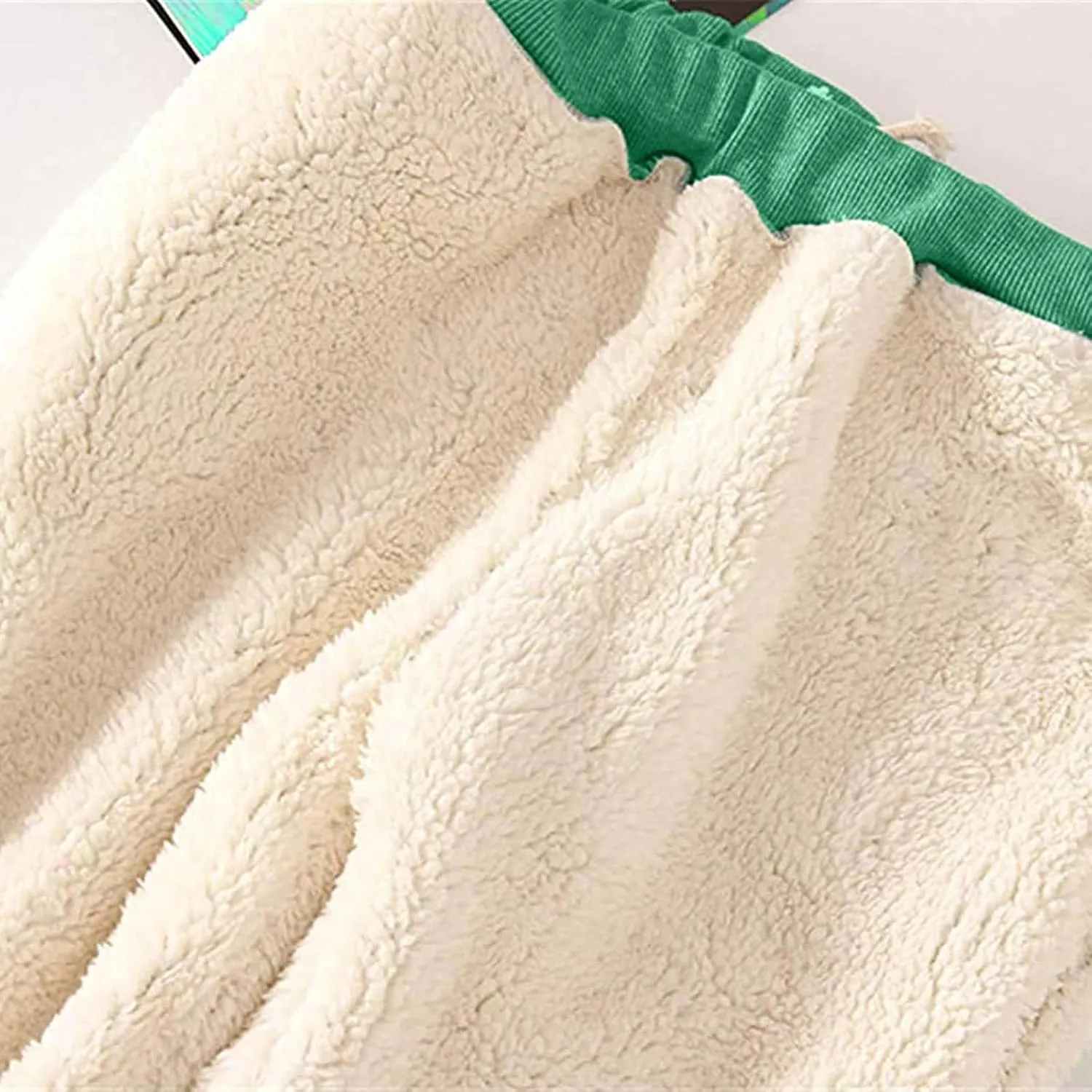 Women's Casual Sweatpants Fleece Lined Keep Warm Trousers Drawstring Waist Lounge Home Pants Soft Loose Bottoms