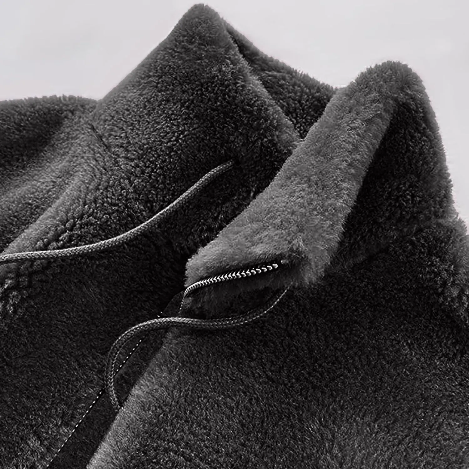 Women's Fashion Plush Coats Winter Warm Cardigan Coat Standing Collar Zip Up Fleece Tops Sweater Jacket