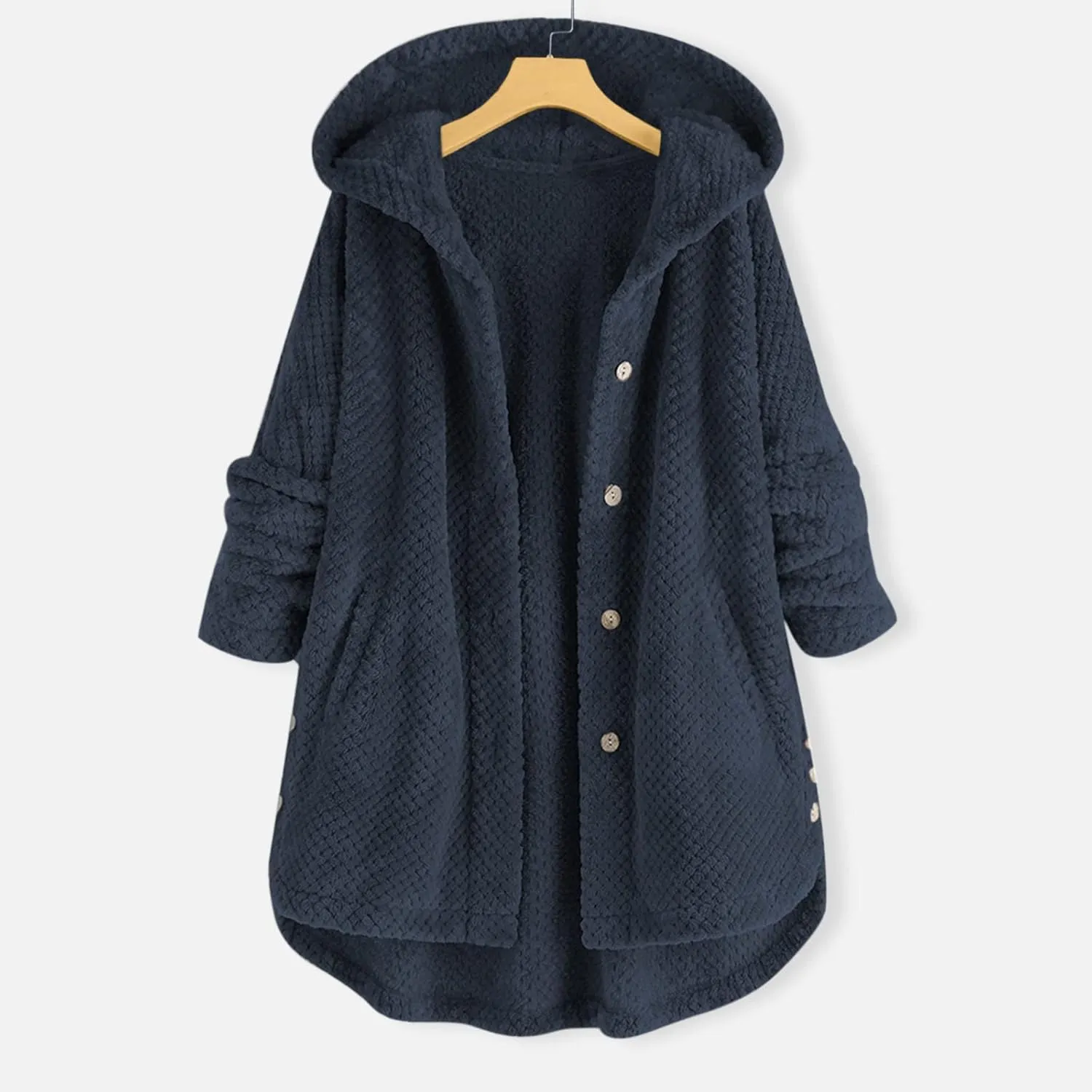 Women's Fashion Winter Coat Warm Faux Shearling Shaggy Shacket Jacket Color Block Oversized Fluffy Sherpa Outerwear
