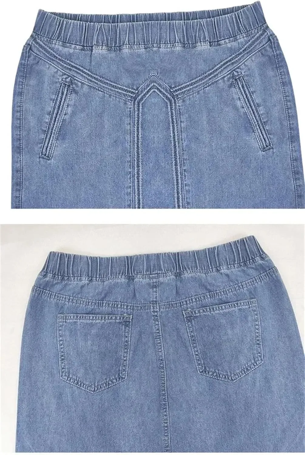 Women's High Full Length Skirts Loose Fit Vintage Bottoms Boho Denim High Waist Frayed Maxi Skirts