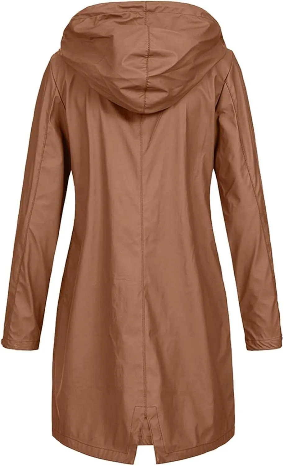 Womens Long Rain Jacket with Hood Waterproof Lightweight Raincoat Outdoor Research Travel Jacket