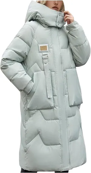 Women's Long Winter Coat with Hood Warm Long Parka Thicken Puffer Jacket Outerwear Down Coat Windproof Snow Coats