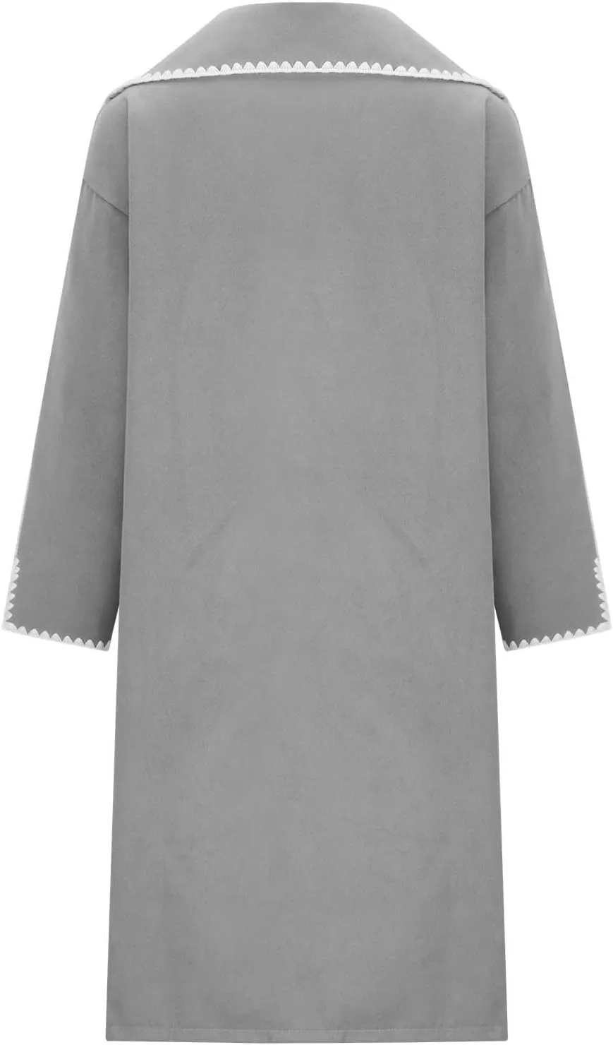 Women's Open Front Long Cardigan Wool Blend Coat Casual Lapel Coatigan Coat 2024 Fall Jacket Outerwear with Pockets