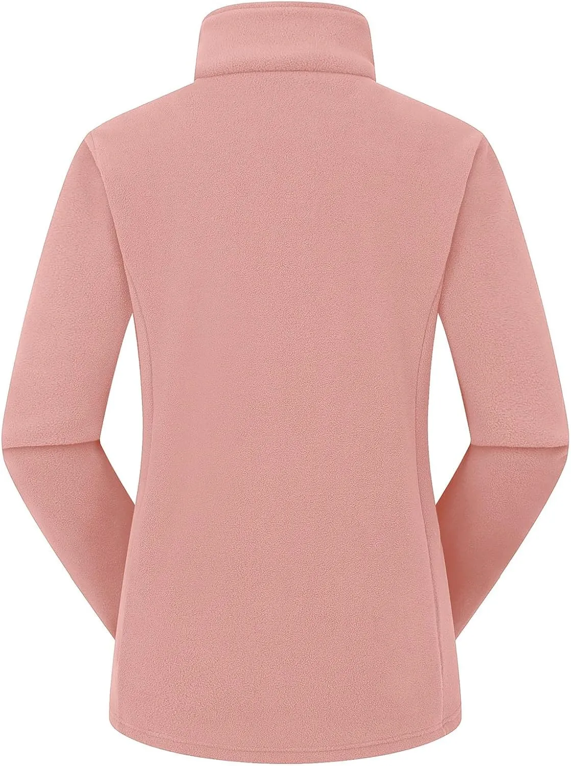 Womens Polar Fleece Jacket Plus Size Zipper Warm Fall Sweatshirt Plush Coat Solid Winter Outdoor Fuzzy Jacket Pullover