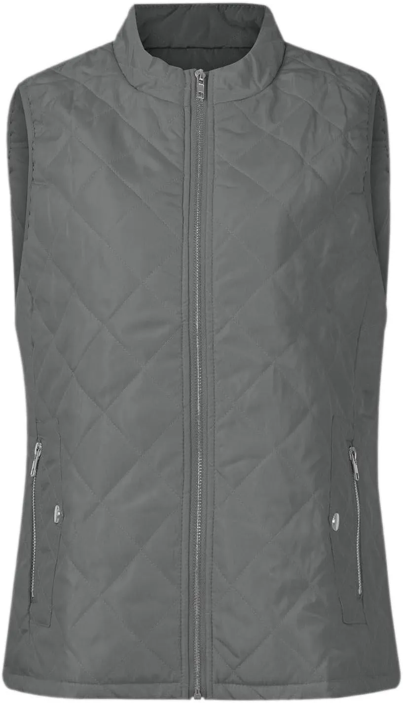 Women's Quilted Vest Stand Collar Lightweight Zip Padded Puffer Stand Collar Sleeveless Winter Warm Outerwear Jackets
