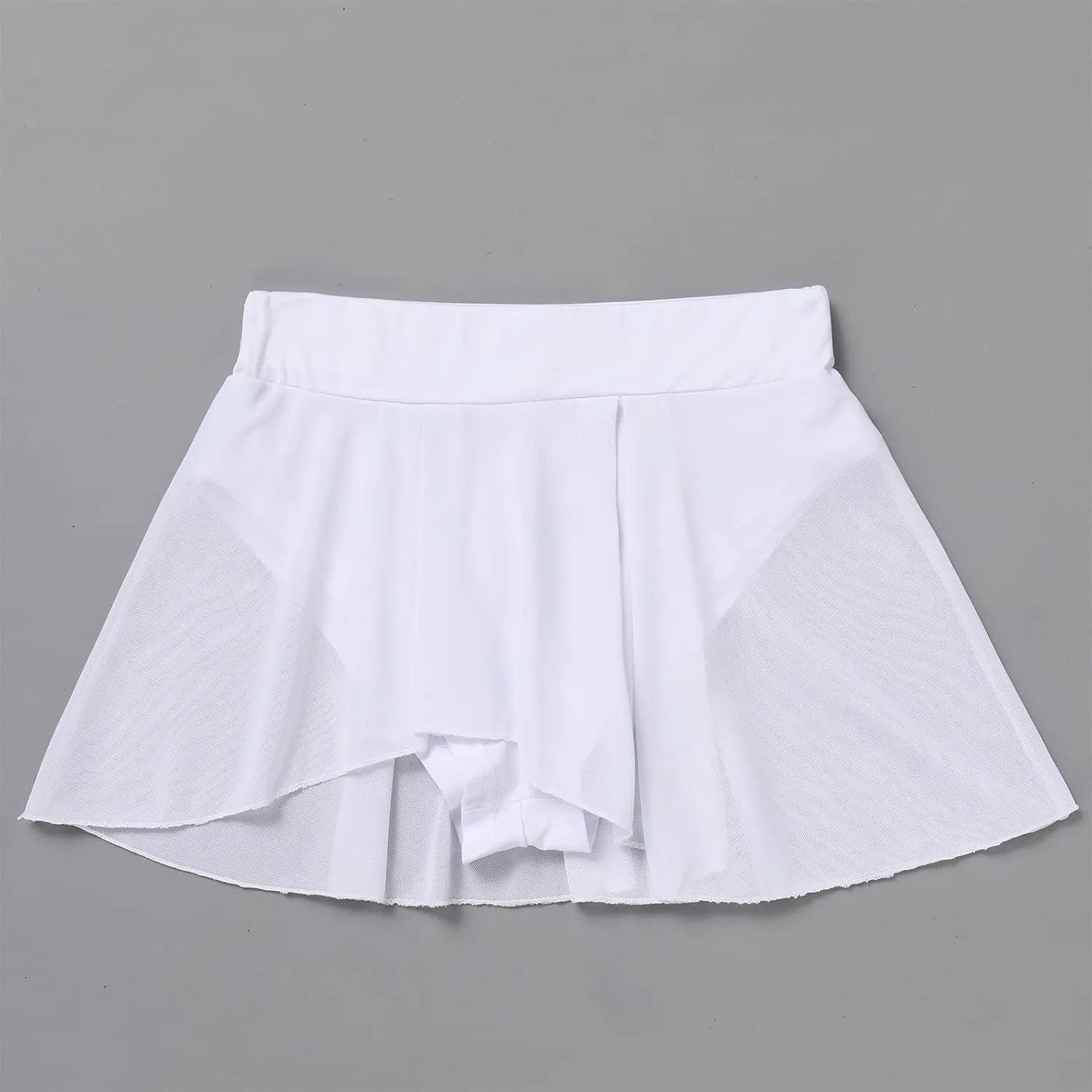 Womens Sexy Flowy Skirts Shorts Sheer Tulle 2 in 1 Pole Dance Yoga Rave Bottoms Sexy Butterfly Booty Shorts Hot Pants