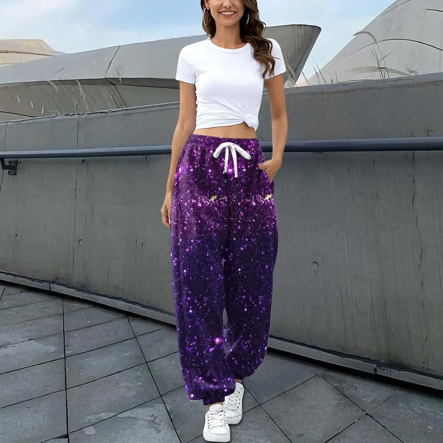 Women's Sweatpants Baggy Jogger Pants Trendy Plus Size Oversized Sweatpant with Pockets