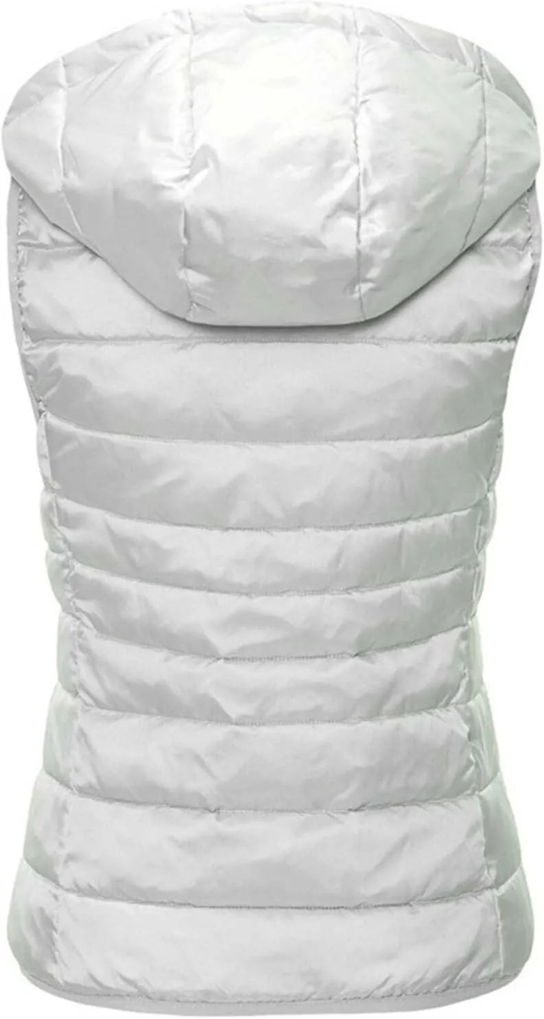 Women's Vests for Fall Winter Lightweight Hooded Vest Warm Coats Sleeveless Down Jacket Water Resistant Puffer Vest