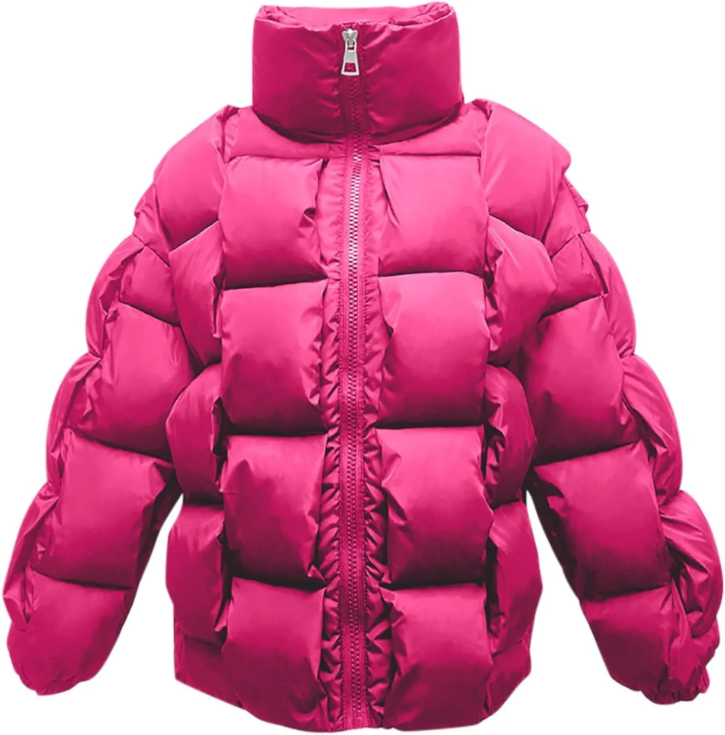 Women's Winter Coat Puffer Thicken Padded Down Jacket Outdoor Shearling Quilted Warm Casual Zipper 2024 Trendy Parka Outwear