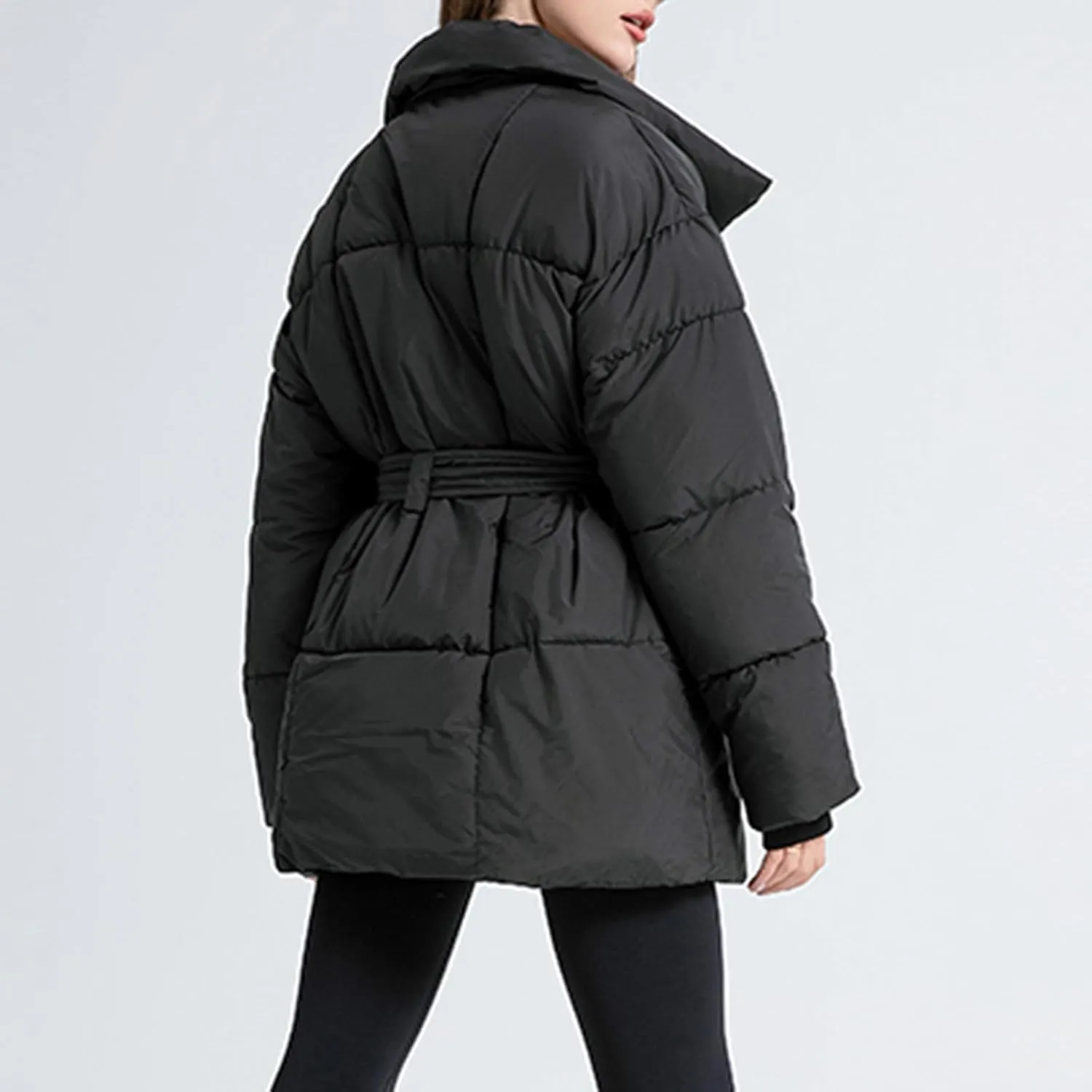 Women's Winter Coat Warm Parka Jacket Puffer Quilted Thicken Hooded Outerwear Coats Zip Up Casual Down Jackets