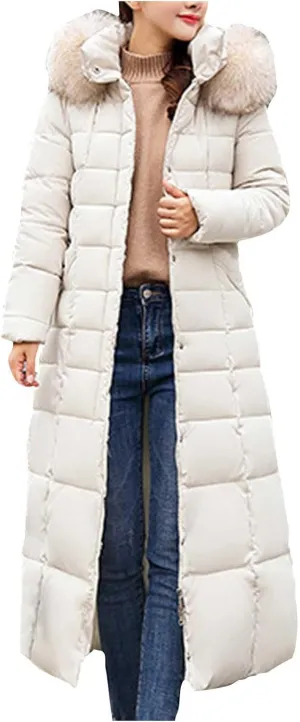 Women's Winter Coats Long Puffer Coats Down Hooded Jackets Thicken Warm Quilted Jacket Cotton Padded Coats Outerwear