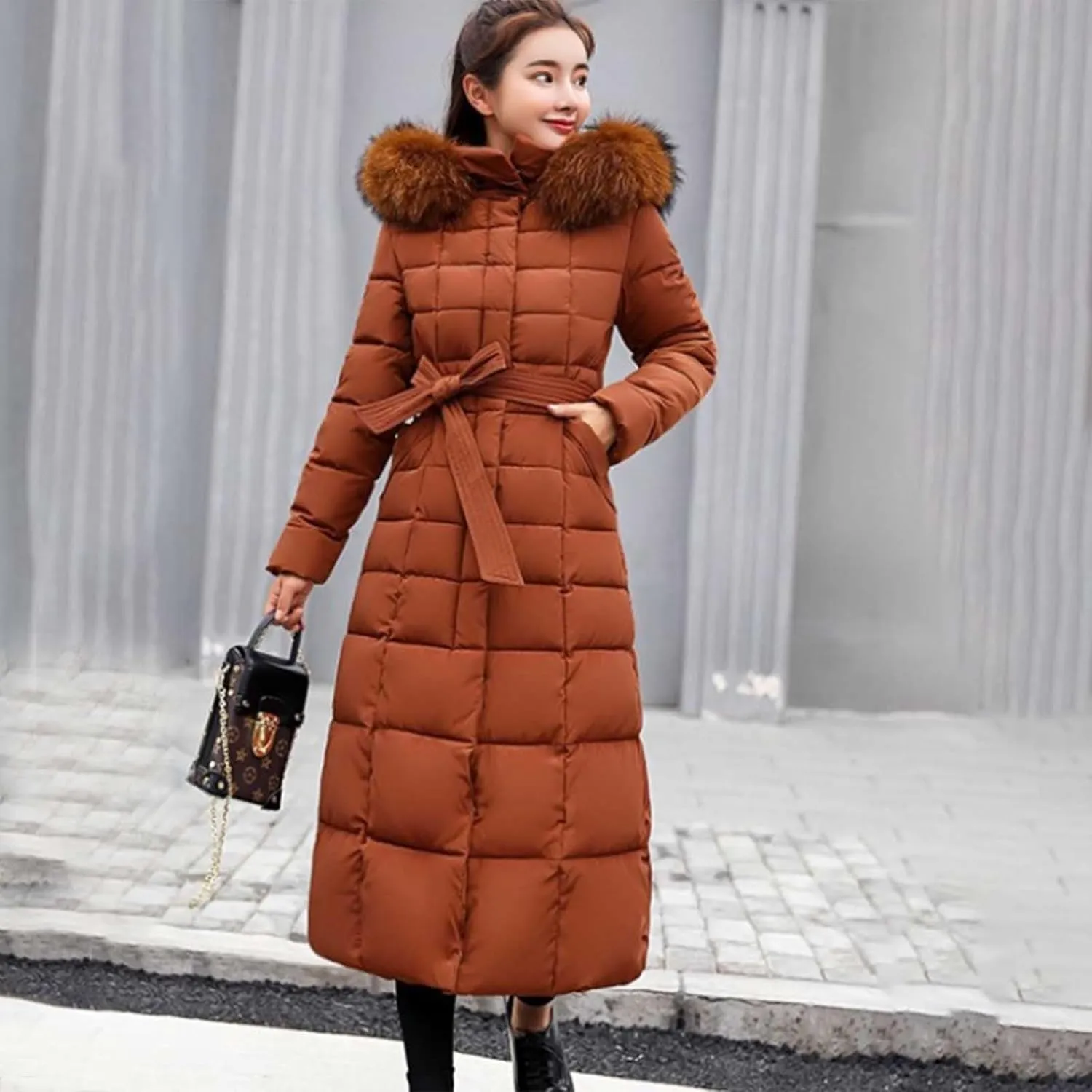 Women's Winter Coats Long Puffer Coats Down Hooded Jackets Thicken Warm Quilted Jacket Cotton Padded Coats Outerwear