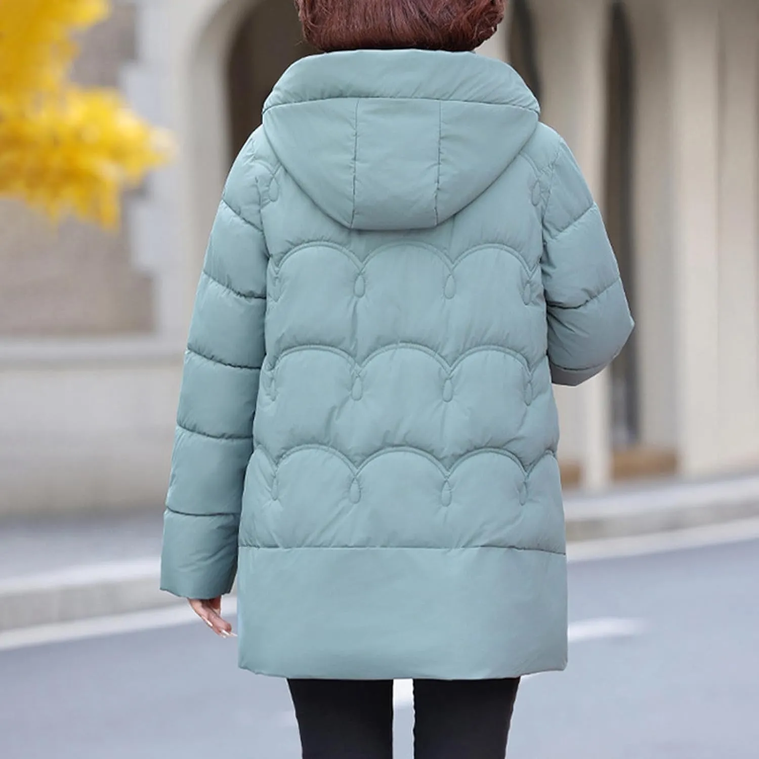 Women's Winter Coats Removable Hooded Down Jackets Plus Size Quilted Puffer Jackets Bubble Coats for Cold Weather