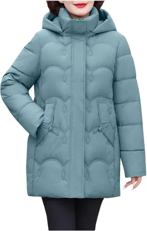Women's Winter Coats Removable Hooded Down Jackets Plus Size Quilted Puffer Jackets Bubble Coats for Cold Weather