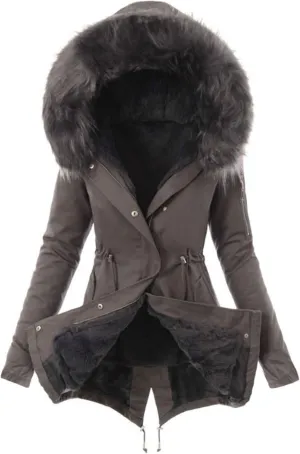 Womens Winter Coats Warm Thickened Sherpa Lined Jacket Hooded Outerwear Plus Size Puffer Parka Down Jackets Overcoat