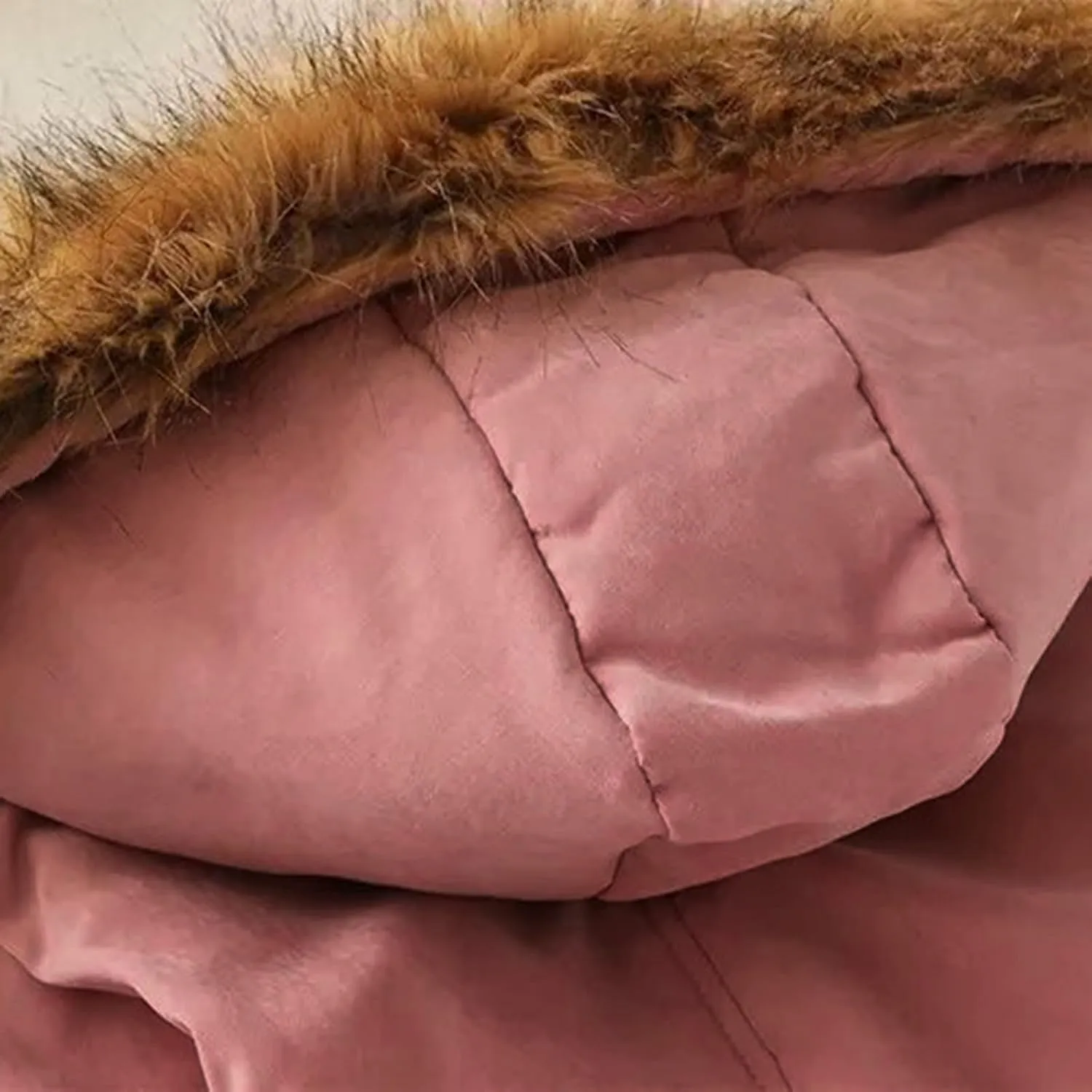 Womens Winter Solid Zipper Fleece Coat Long Sleeve Hooded Casual Outwear Thicken Warm Fitted Overcoat Outdoor Clothes