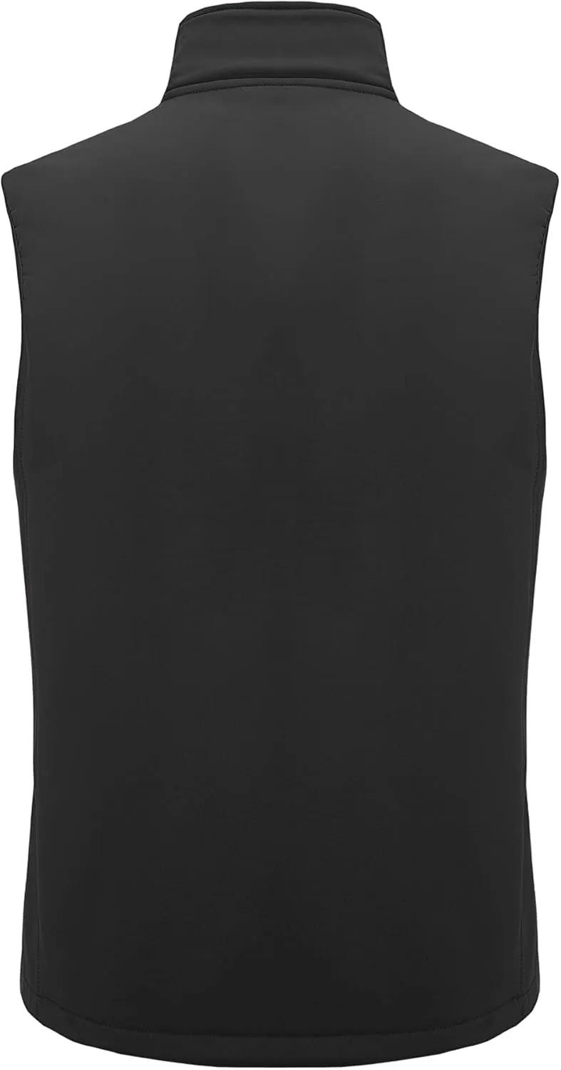 XinYangNi Men's Winter Warm Outdoor Padded Puffer Vest Thick Fleece Lined Sleeveless Jacket