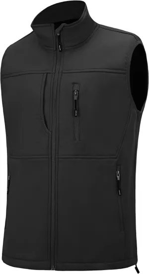XinYangNi Men's Winter Warm Outdoor Padded Puffer Vest Thick Fleece Lined Sleeveless Jacket